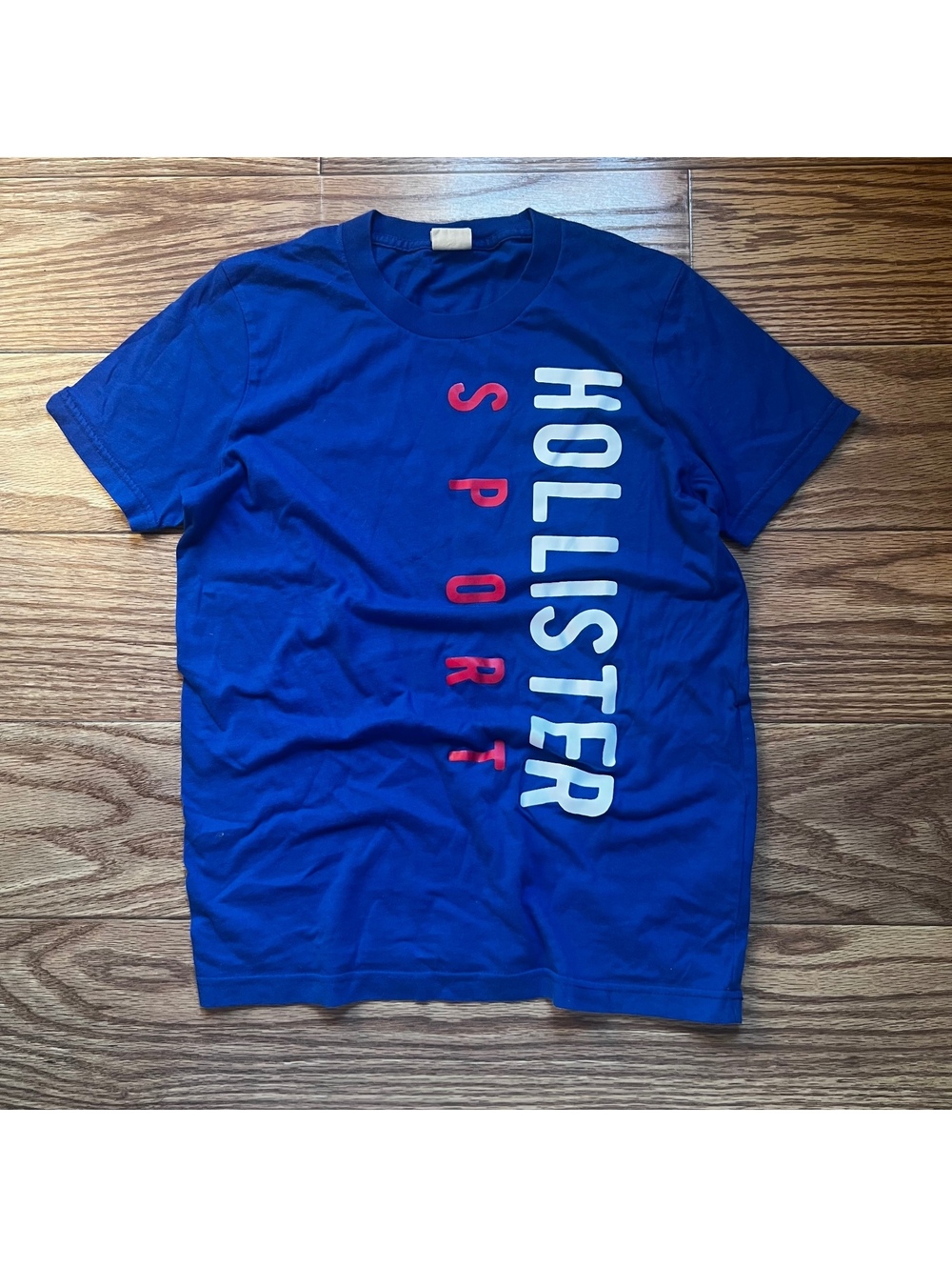Hollister Sport Blue Graphic T-Shirt Size Small
